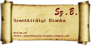 Szentkirályi Bianka névjegykártya