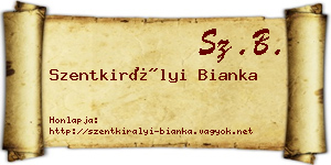 Szentkirályi Bianka névjegykártya